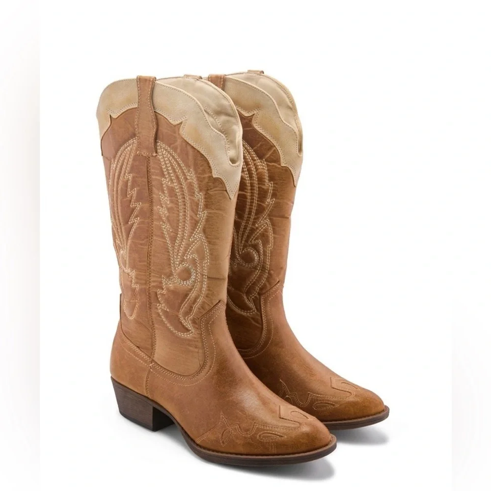 Coconuts by Matisse Brown Western Heeled Boots Cowboy Boots